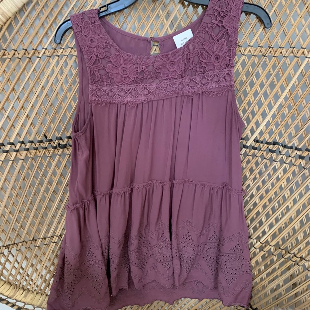 Purple Knox Rose sleeveless shirt